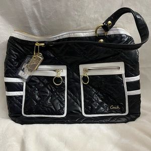 Coach vinyl tote